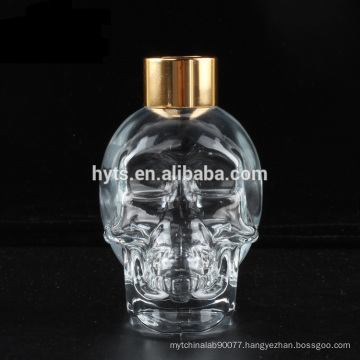 150ml clear glass skull shaped diffuser bottle